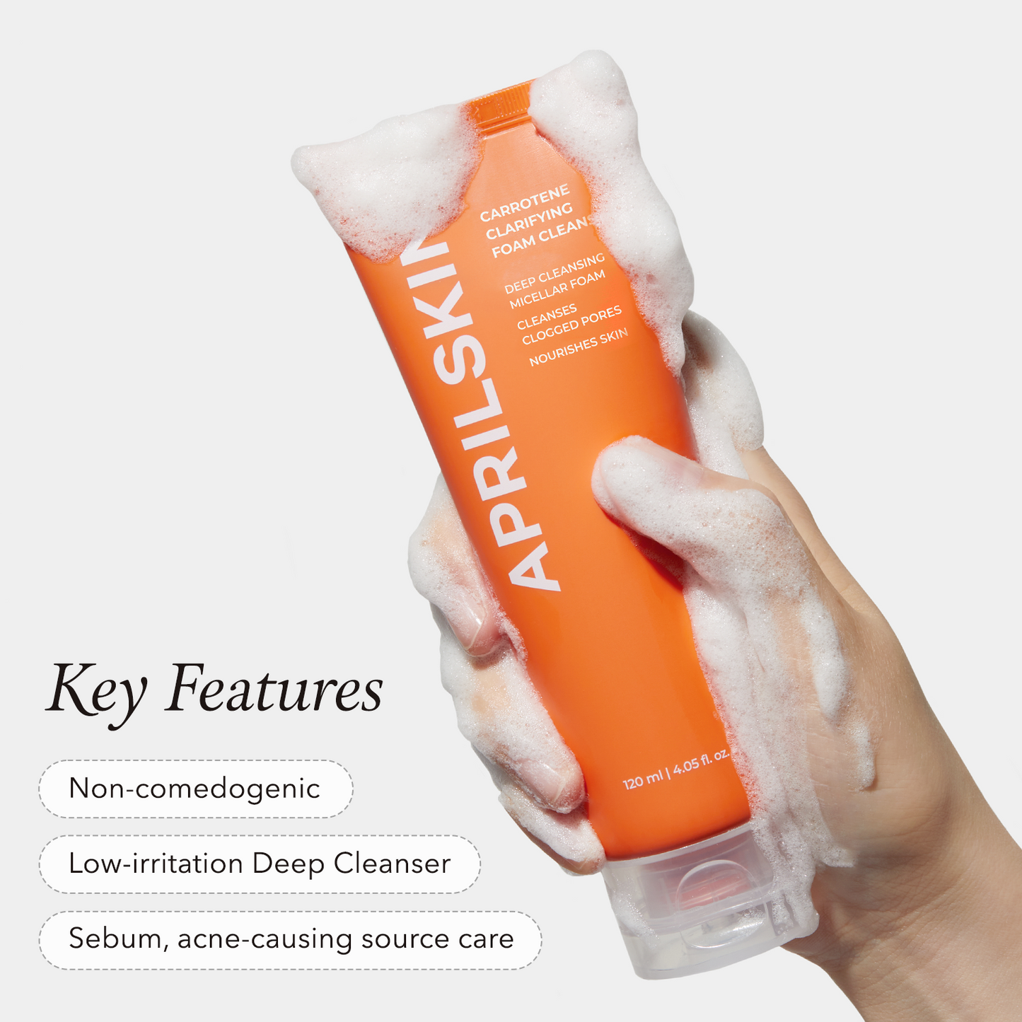 Carrotene Clarifying Foam Cleanser - APRILSKIN US