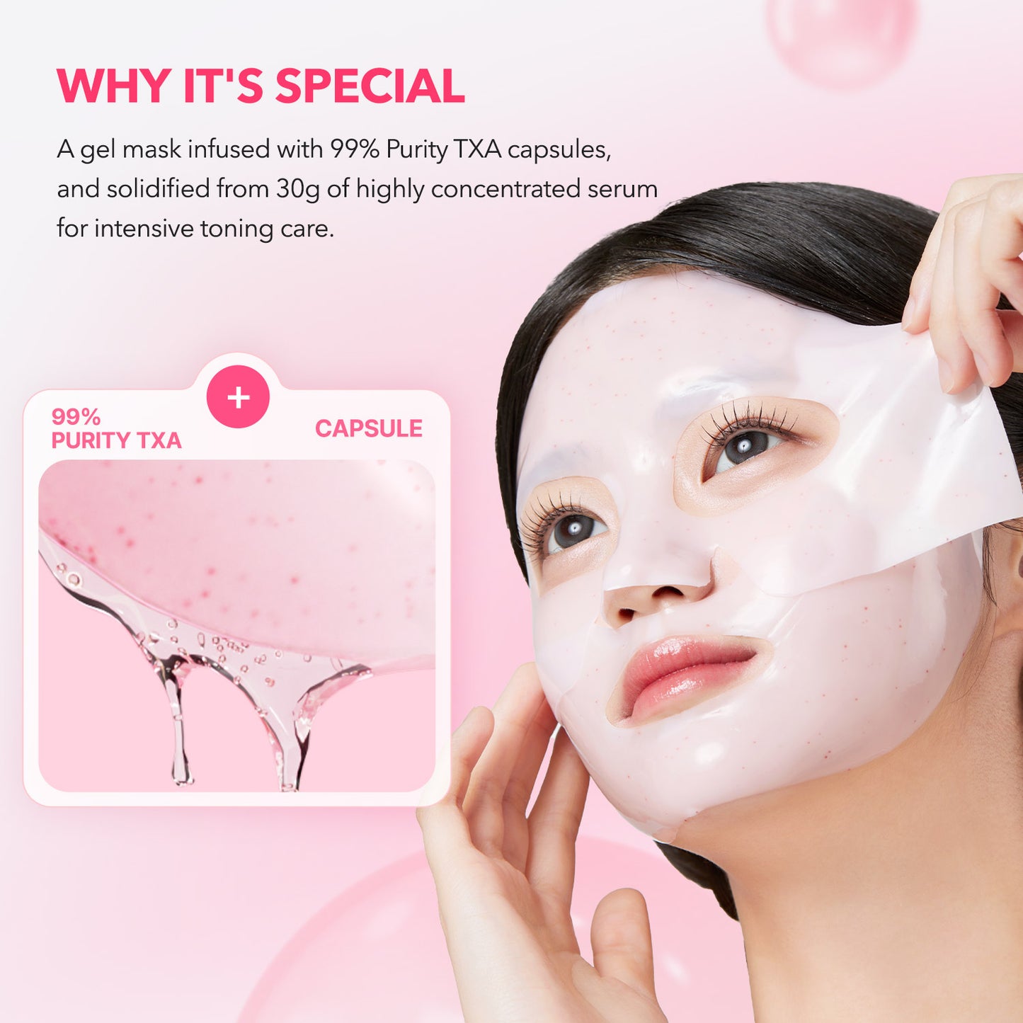 TXA Pink Capsule Overnight Gel Mask
