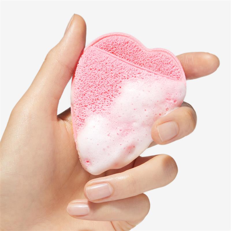 Heart-Shaped Facial Cleansing Sponge