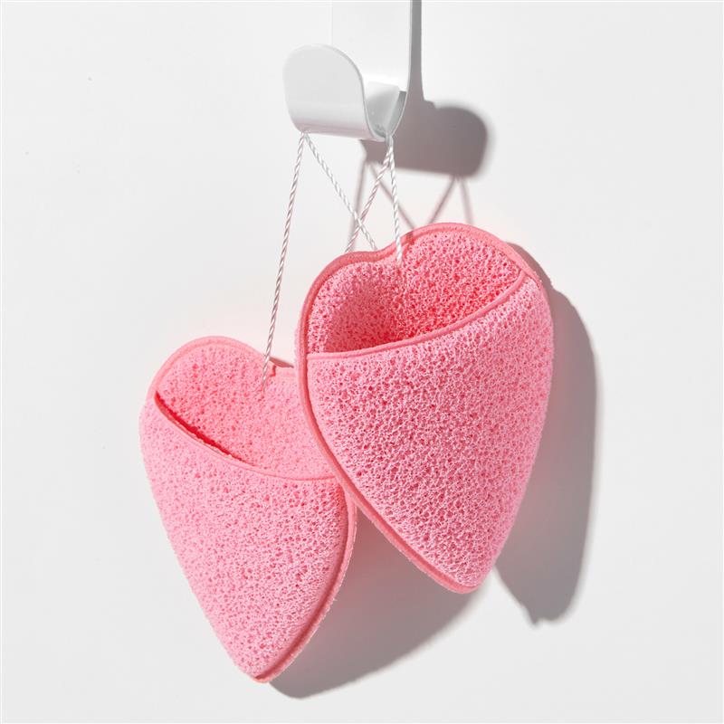 Heart-Shaped Facial Cleansing Sponge