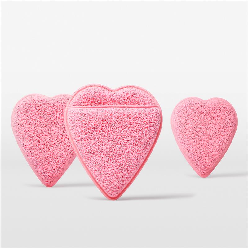 Heart-Shaped Facial Cleansing Sponge