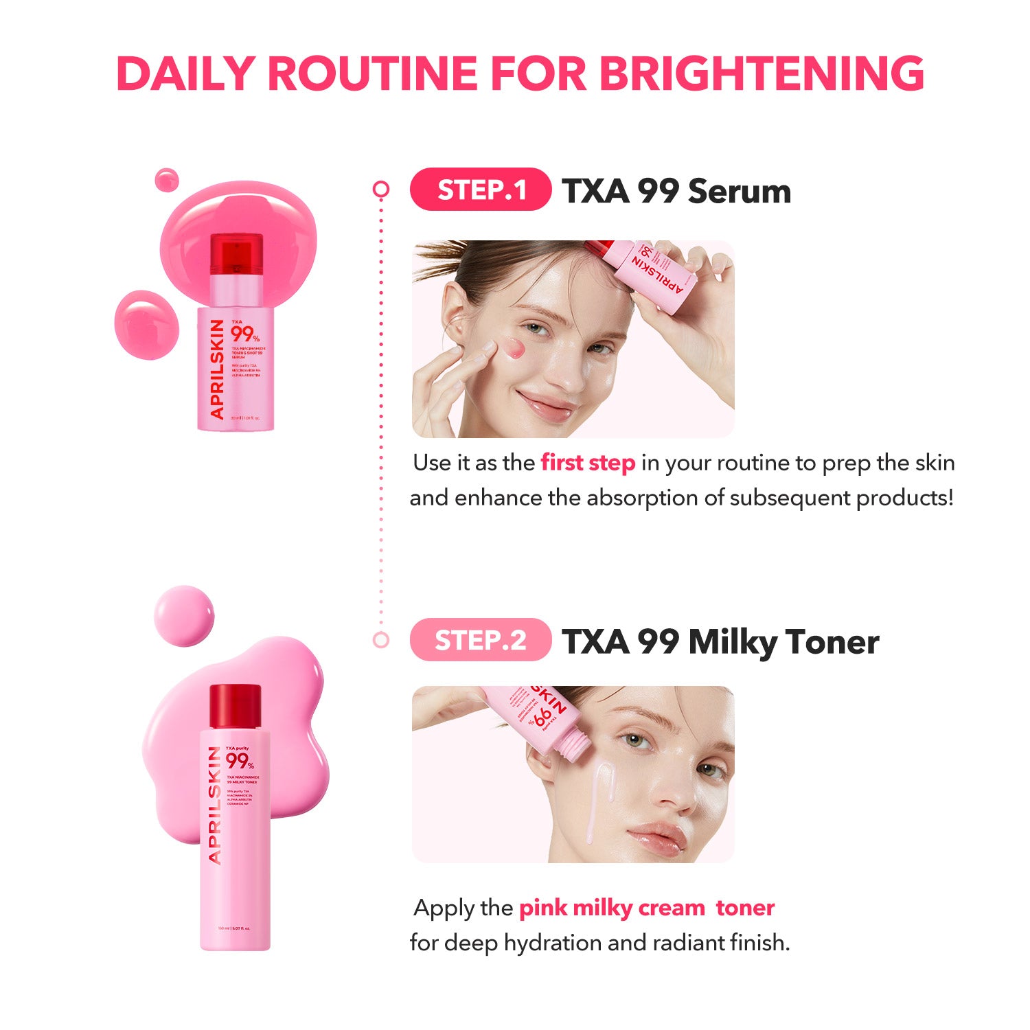 TXA+Niacinamide 99 Pink Milky Toner – APRILSKIN US